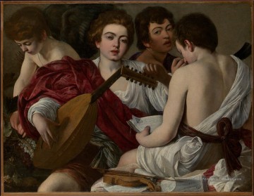 Caravaggio œuvres - Les musiciens Caravaggio